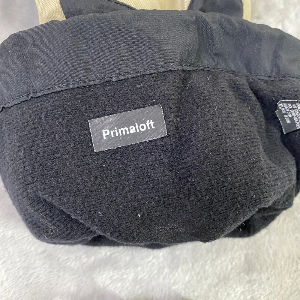 McTwist Ski Gloves Ladies Medium Black Tan Primaloft DriGard Waterproof Floral